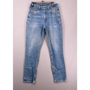 Carhartt Jeans Men 33x32 Blue Traditional Fit B18-DST Heavyweight Denim Workwear